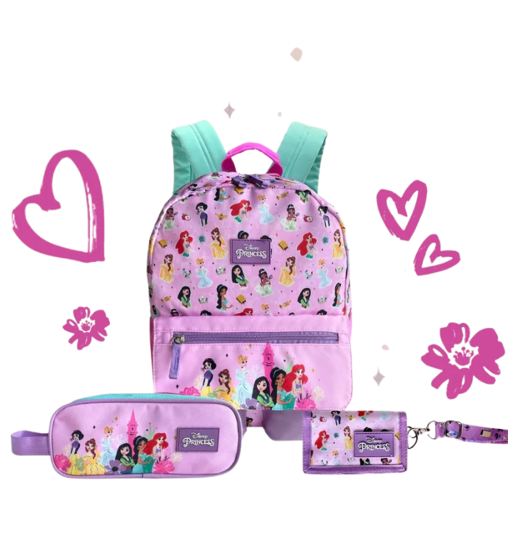 Totsafe Disney Princess Tween Collection Backpack Pouch Lanyard Wal