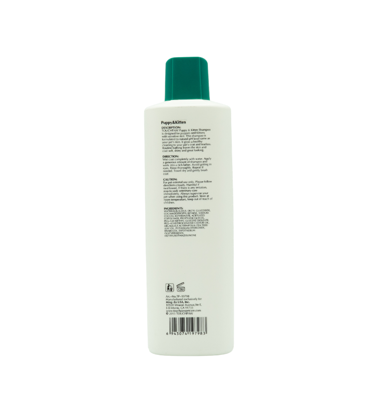 TouchPaw Natural: Tearless Puppy & Kitten Shampoo (600ml)