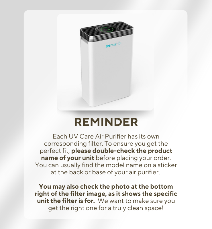 UV Care Clean Air Purifier (6 Stage) H13 HEPA Filter