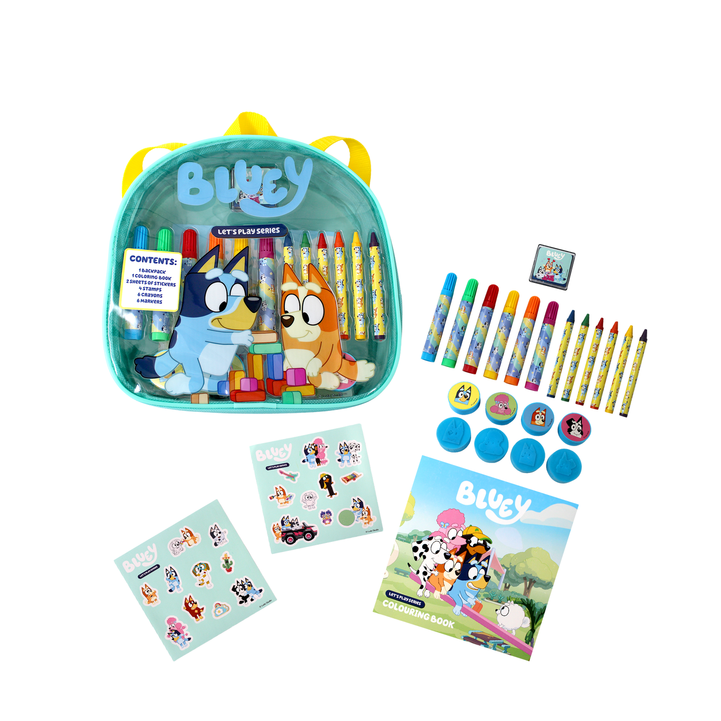 Artlings Bluey Let's Play Backpack Art Set