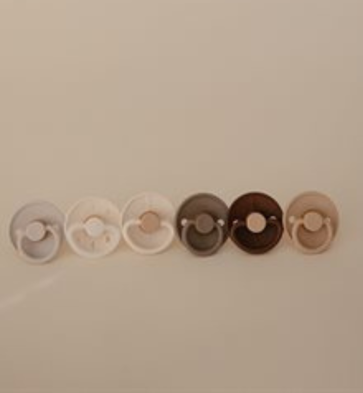 Frigg 6-Pack Pacifiers Round Silicone: Earthy Wonder