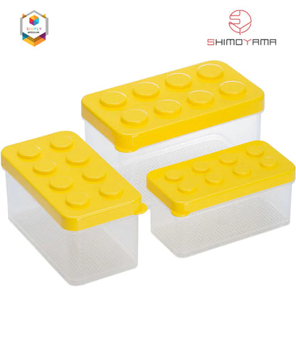 Shimoyama Lego Box Set of 3 - Yellow