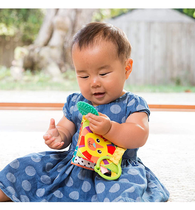 Infantino Link & Squeak Animal Crinkle Book