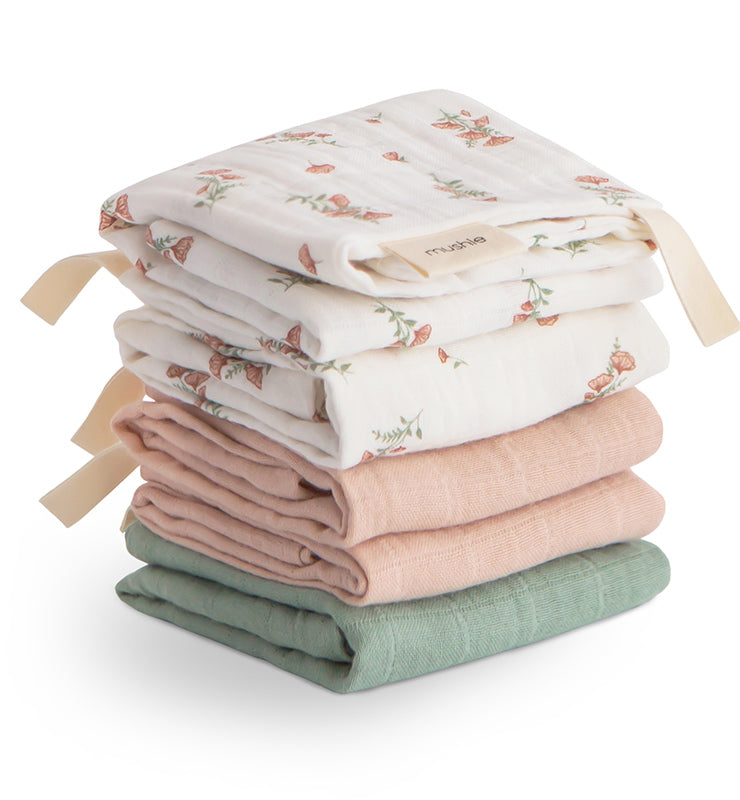Mushie Muslin Washcloth 5-Pack