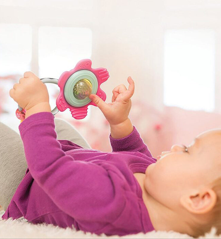 Infantino Spin & Rattle Teether (Pink)