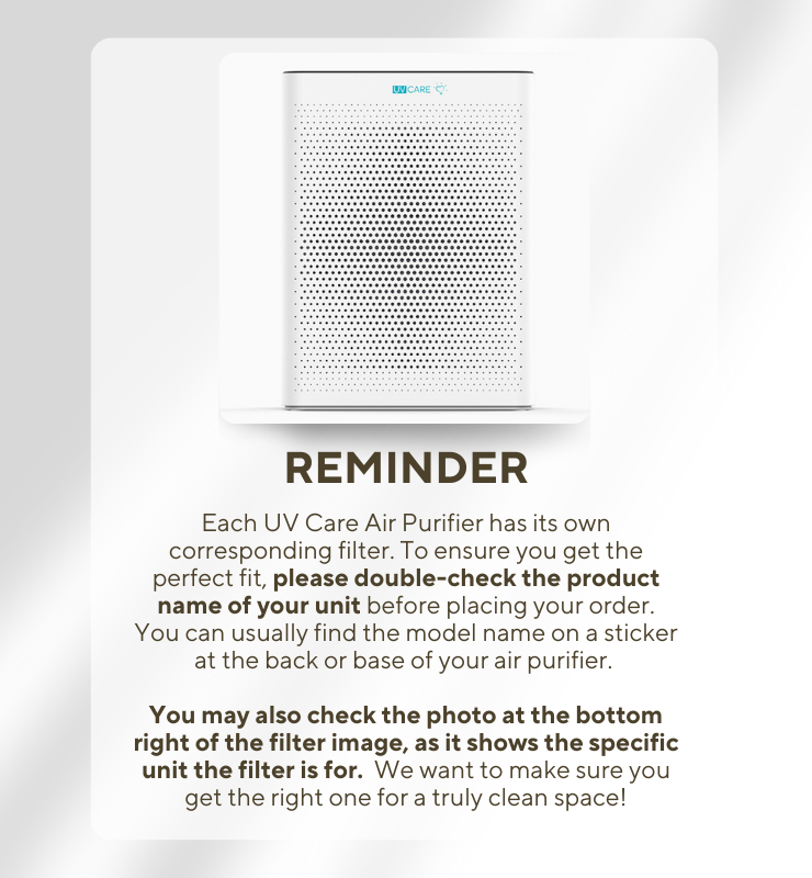 UV Care Clean Air Plasma Air Purifier (6 Stage) Biodegradable H13 HEPA Filter