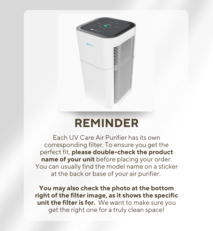 UV Care Super Air Cleaner Pro H13 HEPA Filter