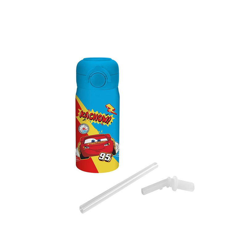 Totsafe Disney Kids Double Wall Stainless Steel Insulated Sippy Bottle (350ml): Disney Cars Kachow