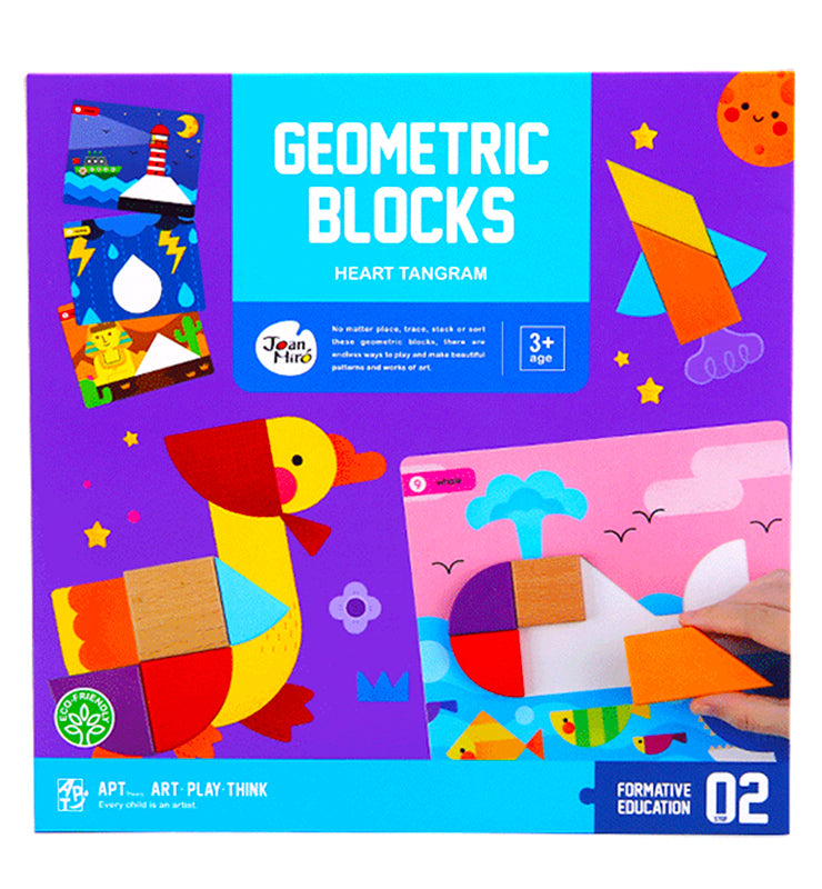 Joan Miro Geometric Blocks: Heart Tangram