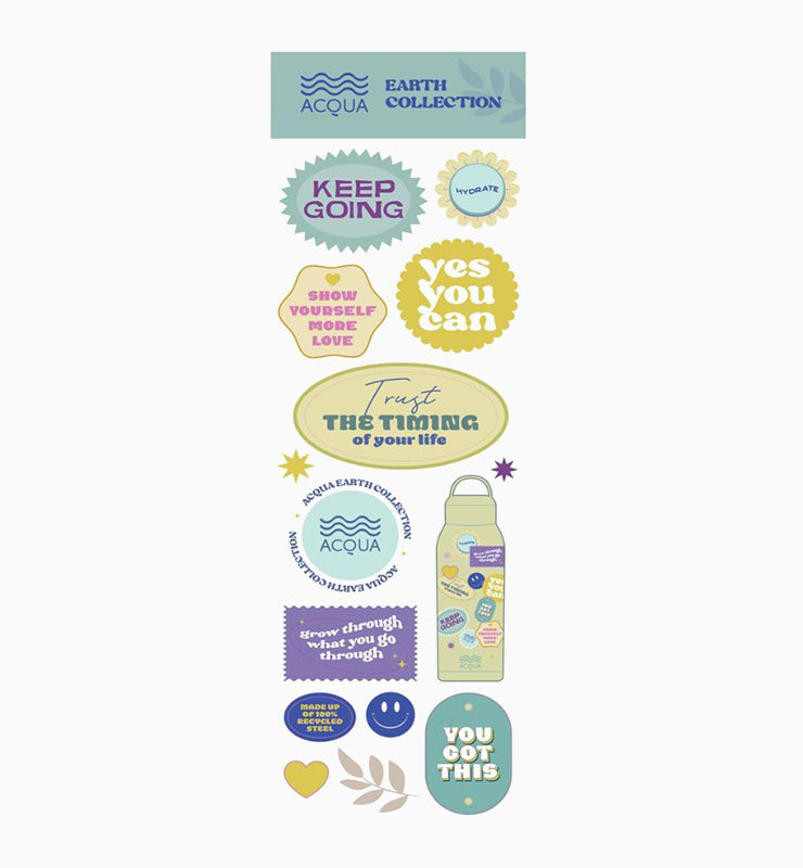 Acqua Earth Sticker Collection Set: Bundle Blue