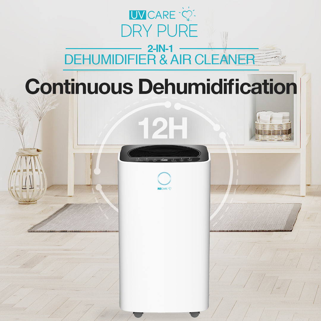 UV Care Dry Pure 2-in-1 Dehumidifier & Air Cleaner: 20L