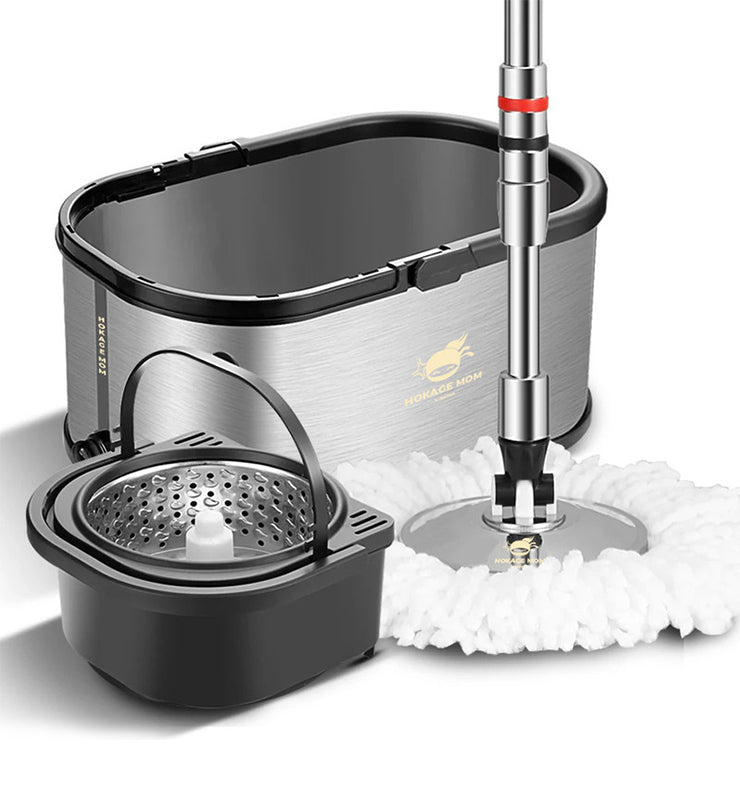Hokage Mom Anti Microbial Stainless Steel 360 Cyclonic Spin Mop