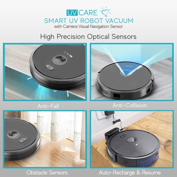 UV Care Smart Robot UV Vacuum w/ Camera Visual Navigation Sensor