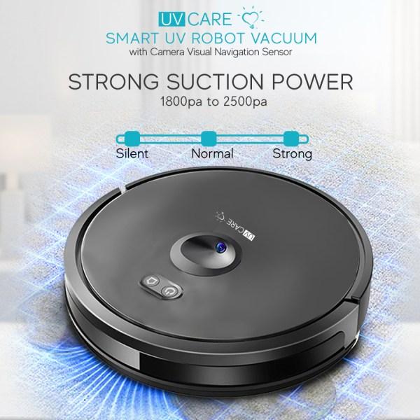 UV Care Smart Robot UV Vacuum w/ Camera Visual Navigation Sensor