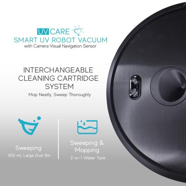 UV Care Smart Robot UV Vacuum w/ Camera Visual Navigation Sensor