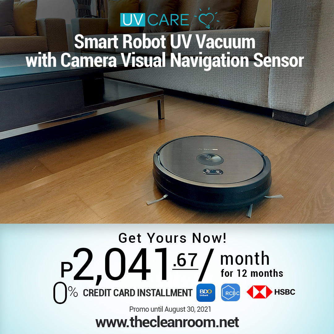 UV Care Smart Robot UV Vacuum w/ Camera Visual Navigation Sensor