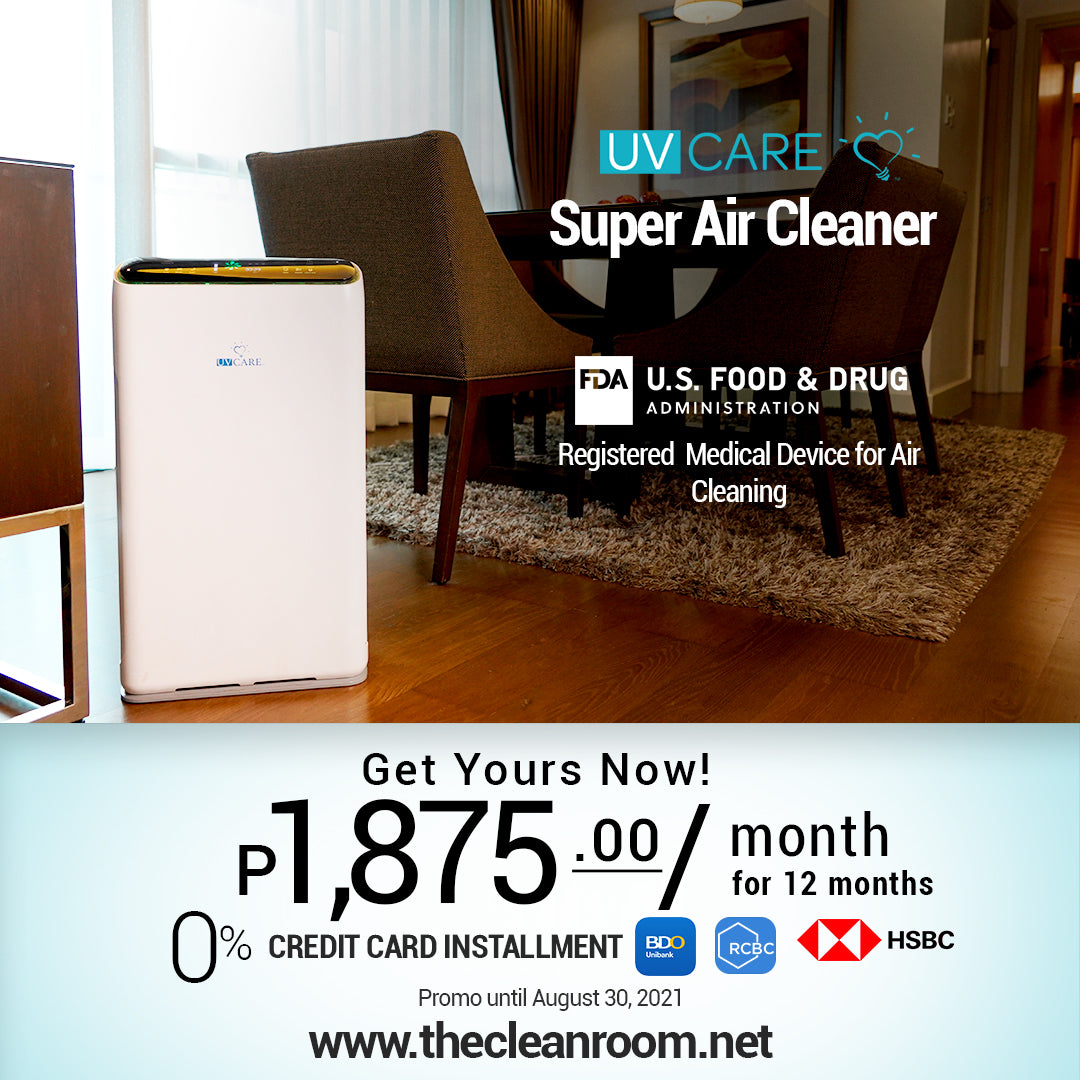 UV Care Super Air Cleaner w/ Medical Grade HEPA Filter & ViruX