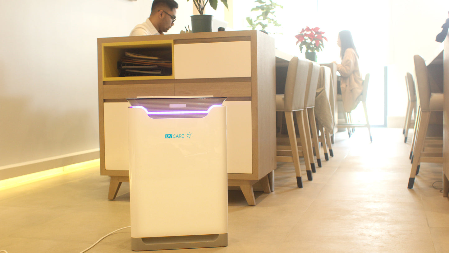 UV Care Air Purifier with Humidifier w/ Medical Grade H14 HEPA Filter & ViruX Patented Technology (Instantly Kills SARS-CoV-2)