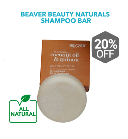 Beaver Beauty Naturals Shampoo Bar: Coconut Oil & Quinoa Shampoo Bar (100g)