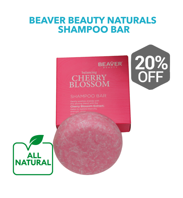 Beaver Beauty Naturals Shampoo Bar: Cherry Blossom Shampoo Bar (100g)