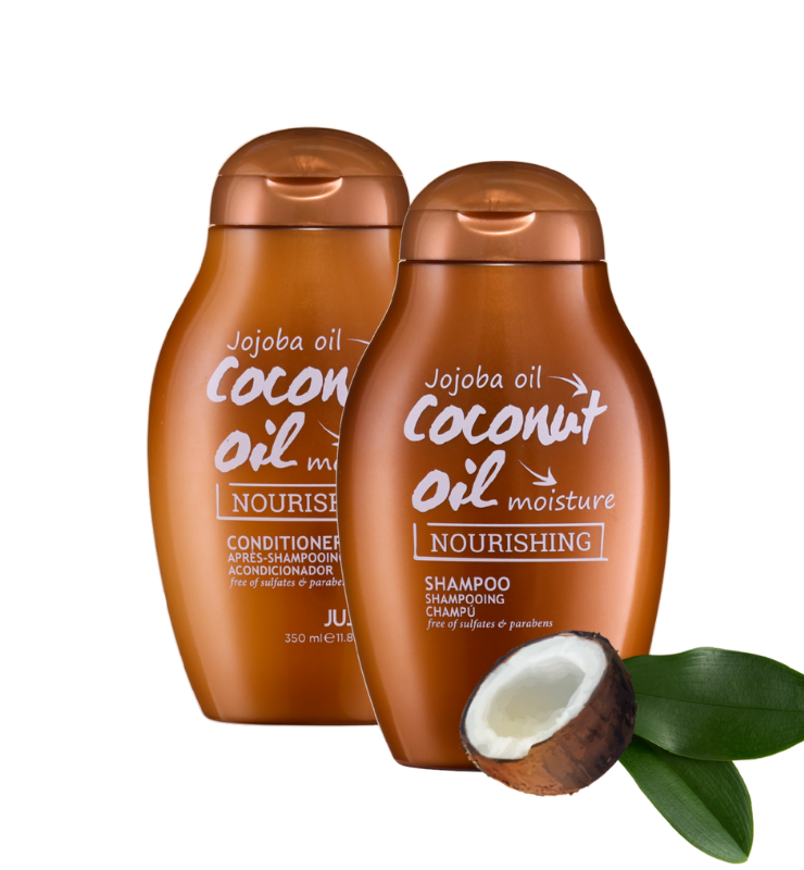 Just K Jojoba Oil & Coconut Oil Moisture Nourishing Shampoo and Conditioner (350ml)