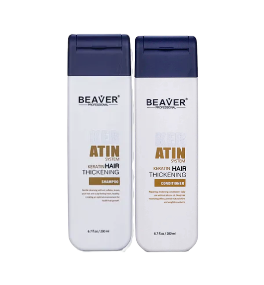 Beaver Keratin Hair Thickening Shampoo and Conditioner (200ml)