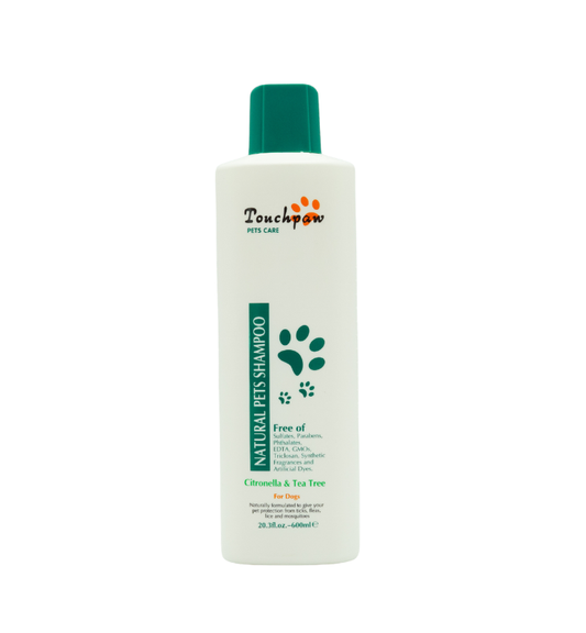 TouchPaw Natural: Citronella & Tea Tree Shampoo (600ml)