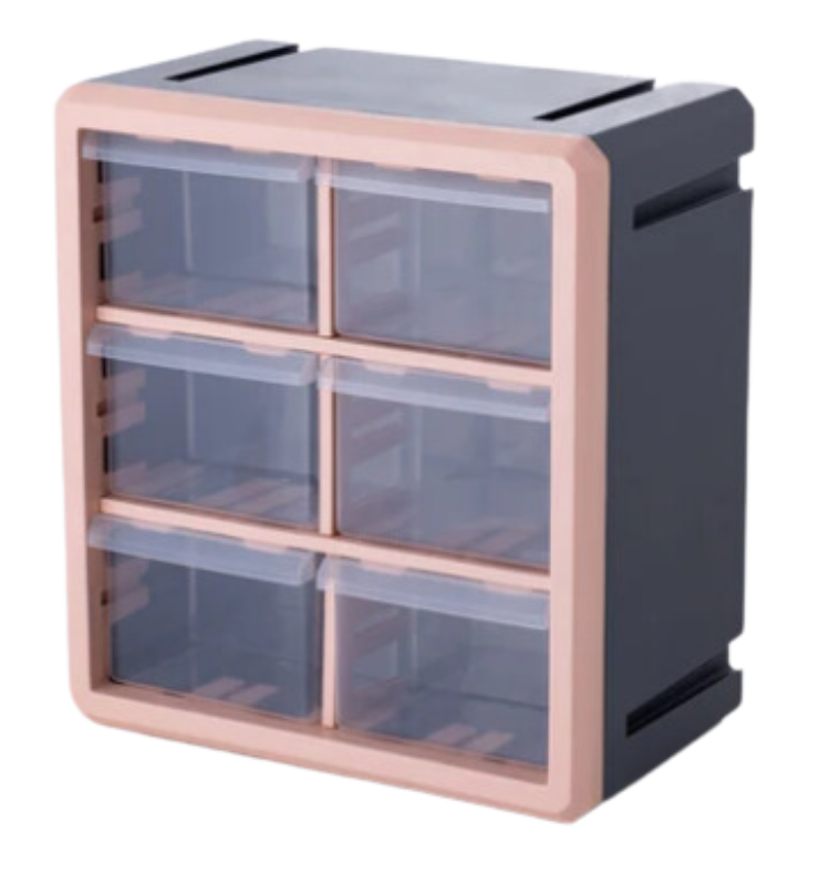 Hexa2 Cube Storage Box Pink/Gray