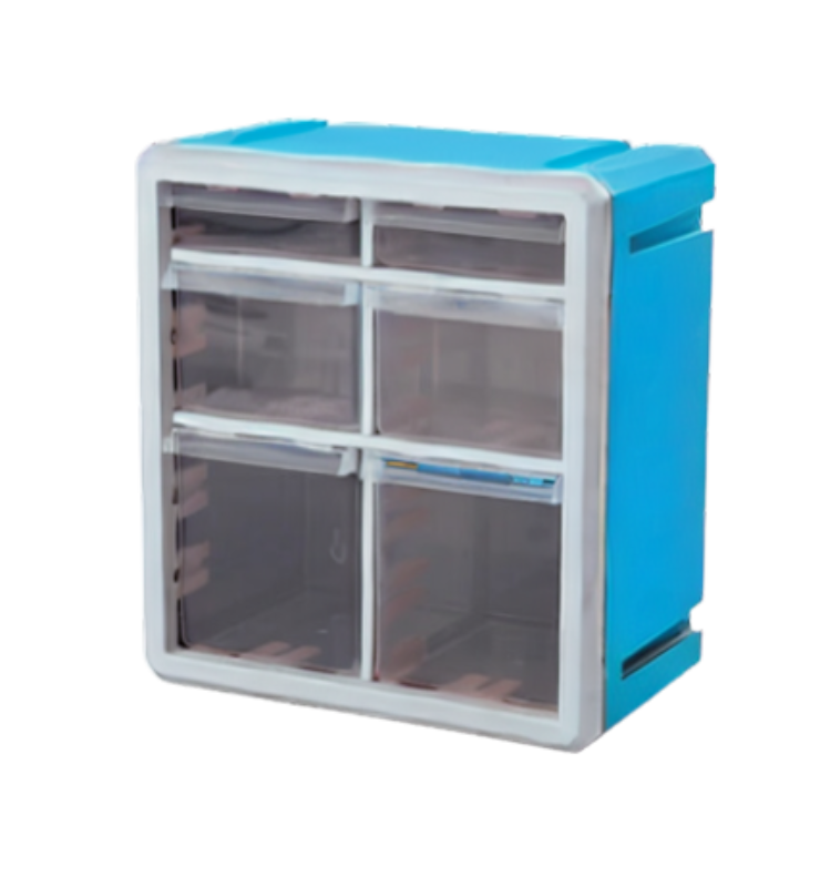 Hexa Cube Storage Box White/Blue