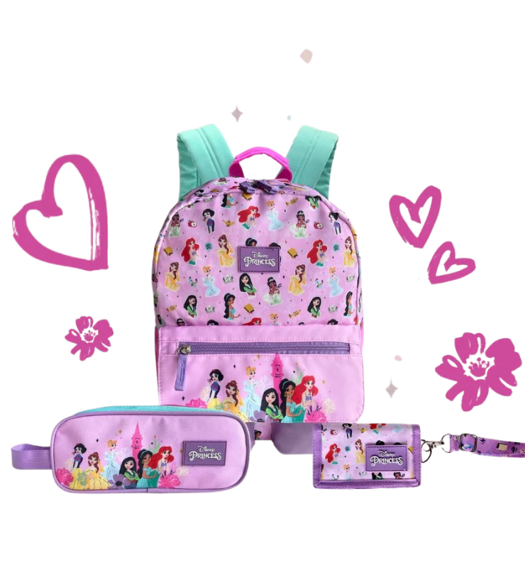 Totsafe Disney Princess Tween Collection (Backpack, Pouch, Lanyard Wallet)
