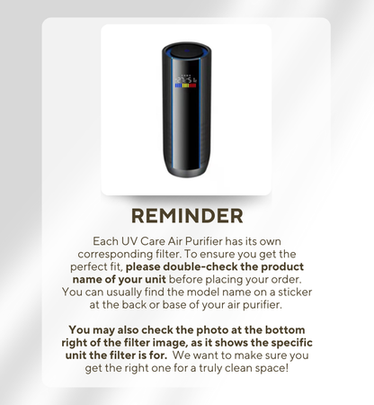 UV Care Portable Air Purifier HEPA Filter