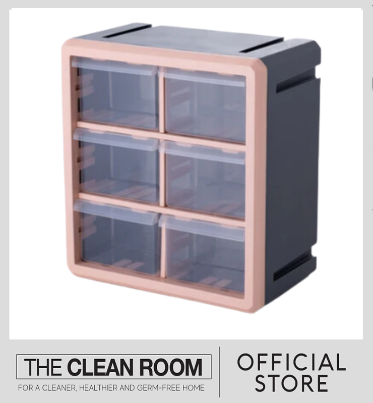 Hexa2 Cube Storage Box Pink/Gray