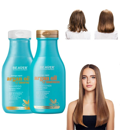 Beaver Beauty Argan Oil & Keratin Shampoo and Conditioner