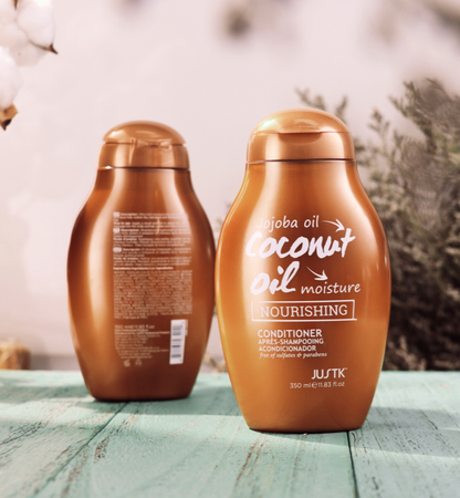 Just K Jojoba Oil & Coconut Oil Moisture Nourishing Shampoo and Conditioner (350ml)