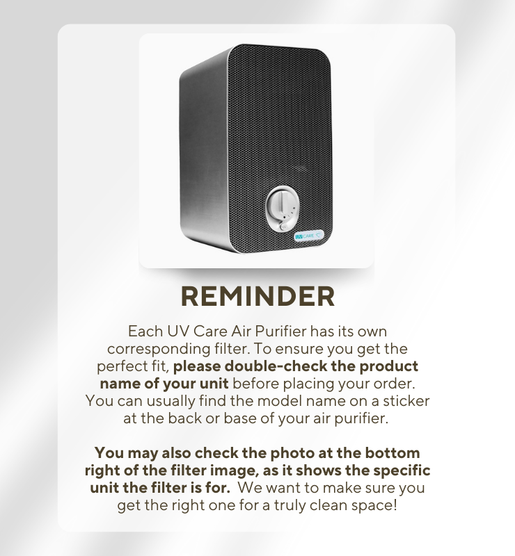 UV Care Desk Air Purifier H13 HEPA Filter