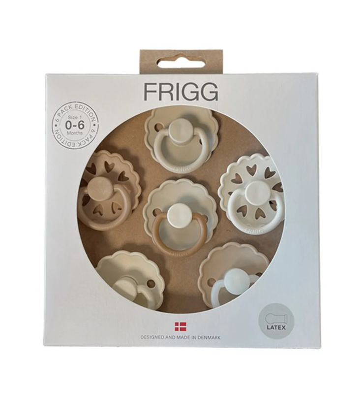 6-Pack Pacifiers Round Latex: Cinnamon Charm