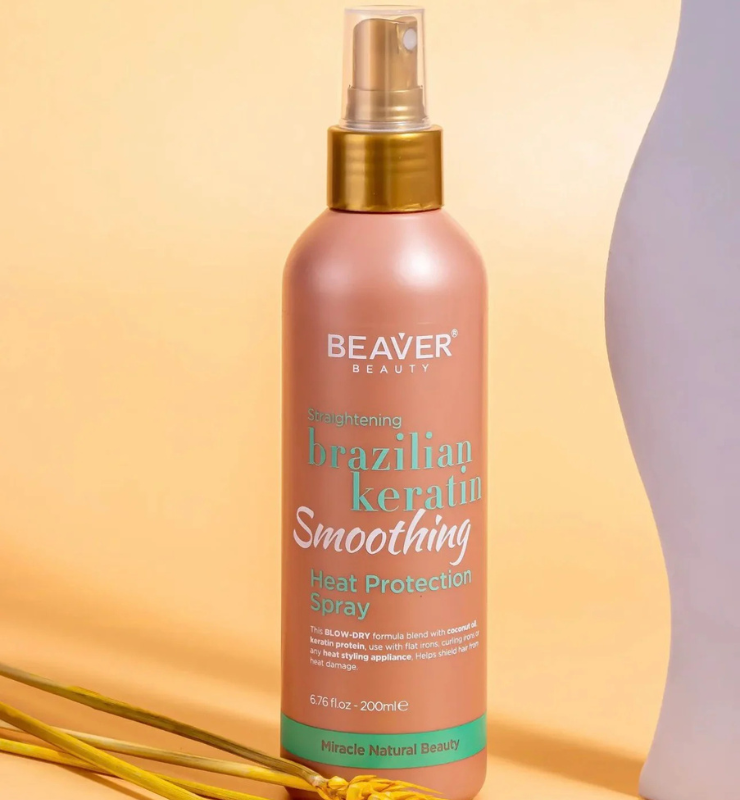 Beaver Beauty Brazilian Keratin Smoothing Heat Protection Spray (200ml)