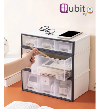 Qubit Level Solo Mini Storage Drawer Organizer Pink