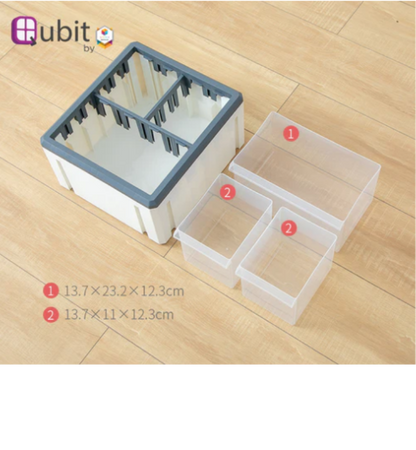 Tri Cube Storage Box Pink/Gray