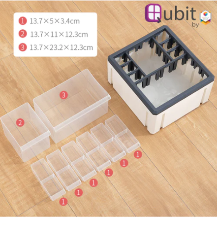 Hepta Cube Storage Box White/Blue