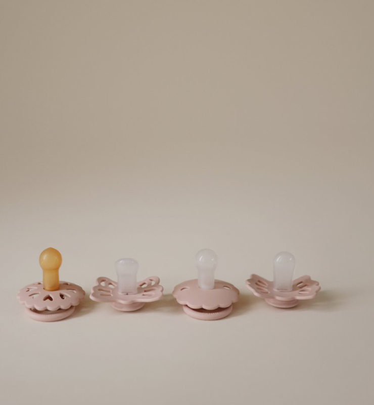 Baby's First Pacifier 4-Pack: Floral Heart