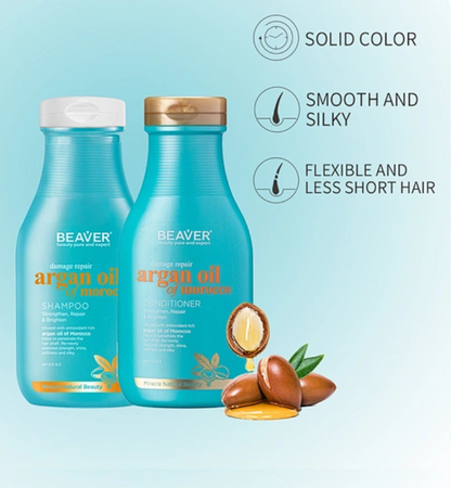 Beaver Beauty Argan Oil & Keratin Shampoo and Conditioner