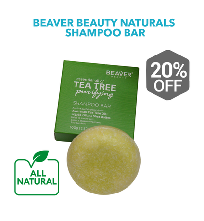 Beaver Beauty Naturals Shampoo Bar: Tea Tree Shampoo Bar (100g)