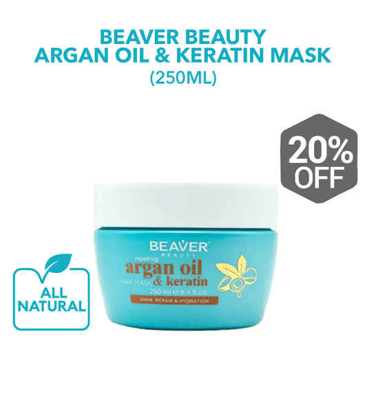 Beaver Beauty Argan Oil & Keratin Mask (250ml)