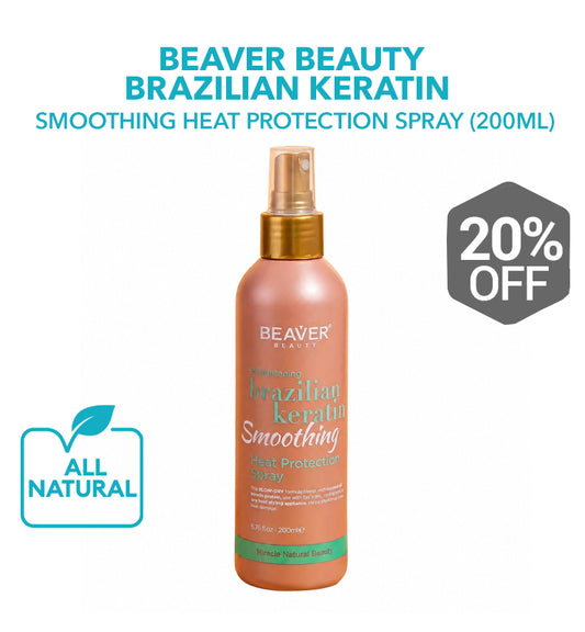 Beaver Beauty Brazilian Keratin Smoothing Heat Protection Spray (200ml)