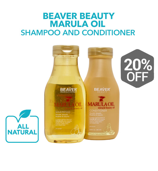Beaver Beauty Marula Oil Shampoo and Conditioner
