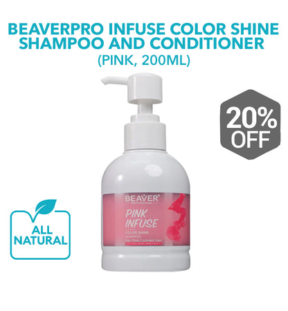 BeaverPRO Infuse Color Shine Shampoo and Conditioner (Pink, 200ml)