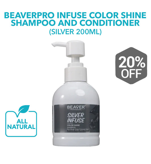 BeaverPRO Infuse Color Shine Shampoo and Conditioner (Silver 200ml)