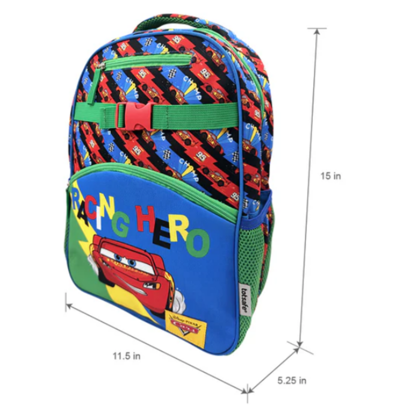 Totsafe Disney Kids Back to School Collection: Cars Jump Around Backpack