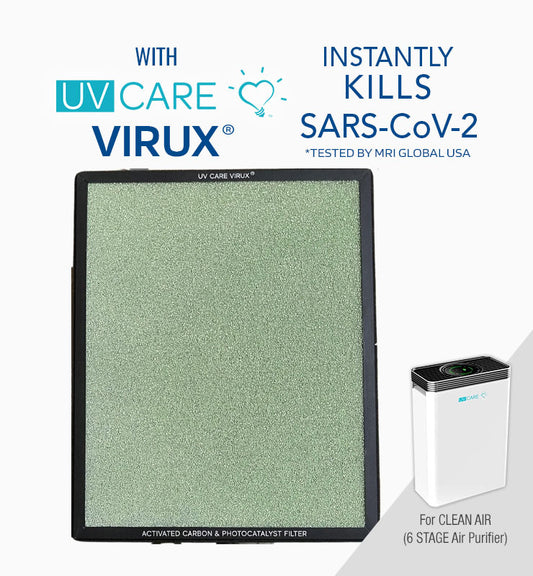 Replacement Filter w/ Medical Grade H13HEPA Filter & ViruX Patented Technology for the UV Care Clean Air Purifier 6 Stage